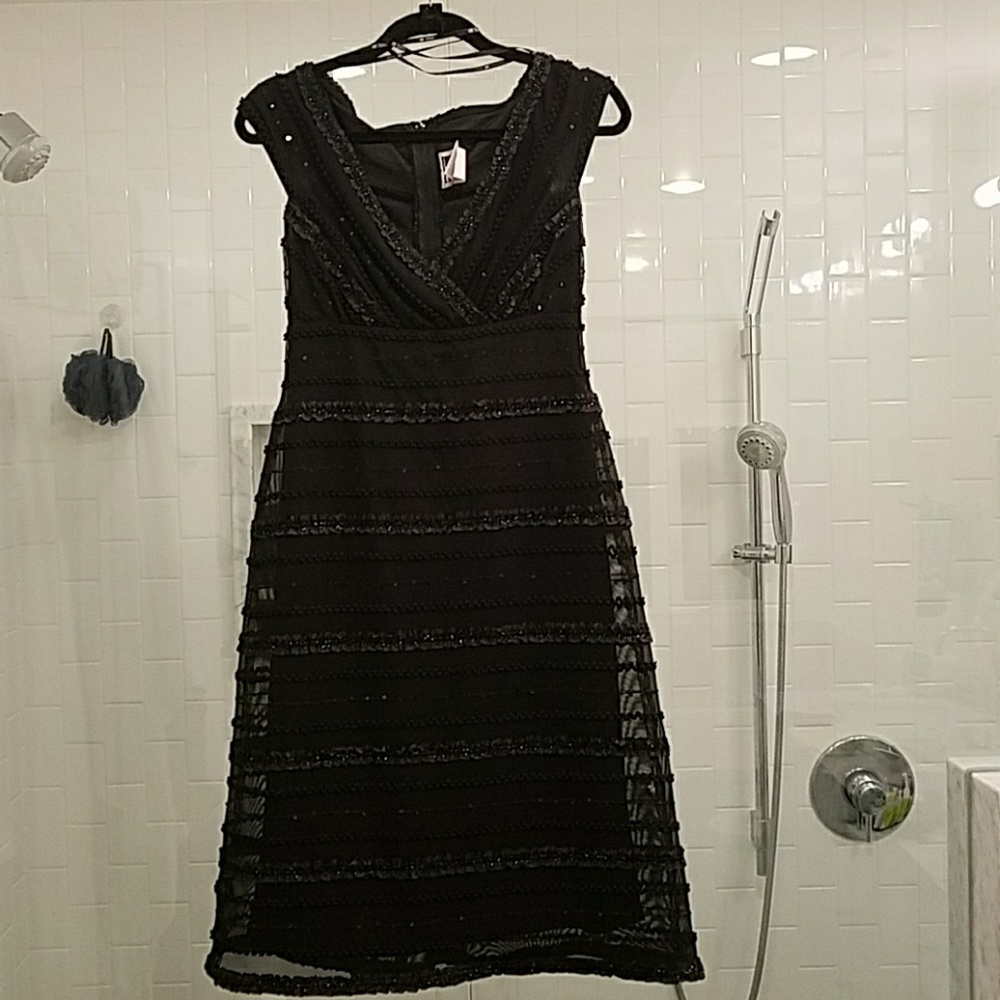 Tadashi black v-neck dress